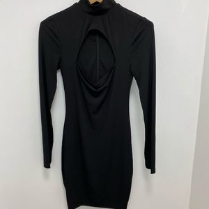 Peekaboo front mini bodycon dress